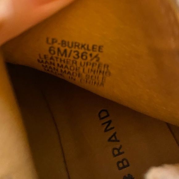 Lucky Brand Womens 6 Brown Burklee Zip Ankle Leather Booties Stacked Block Heel - Picture 5 of 6